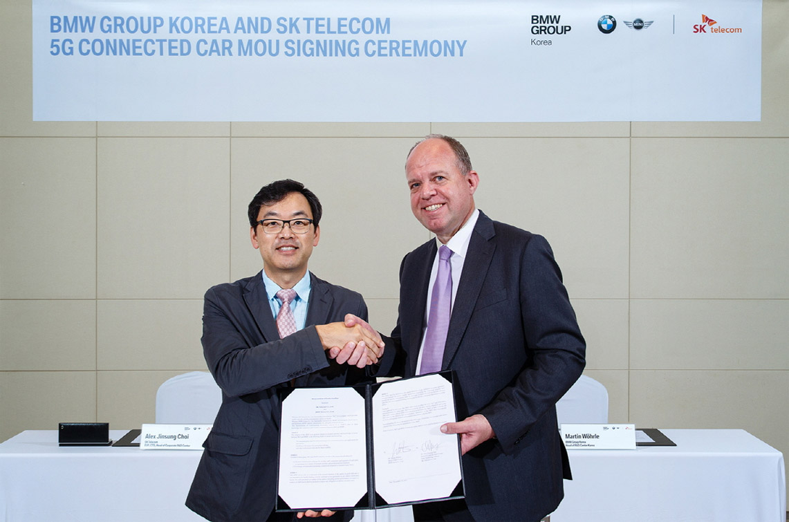 BMW 그룹 코리아와 SK텔레콤, 5G 무선통신 커넥티드카 기술 협력 / BMW 그룹 코리아 제공