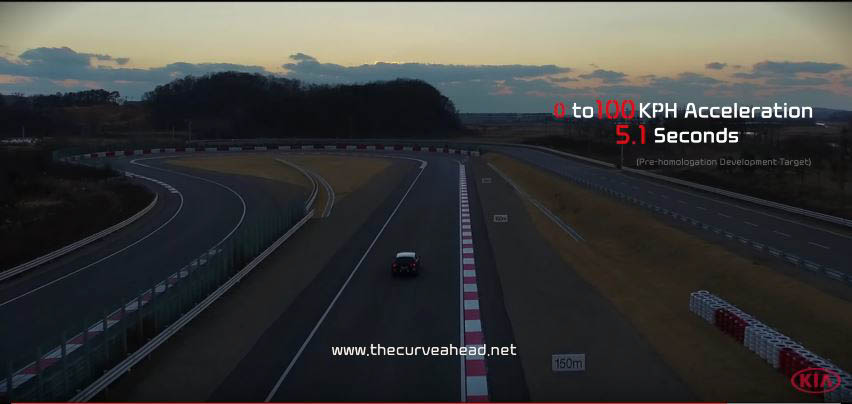 기아차는 신차가 정지상태에서 시속 100km/h까지 5.1초 만에 주파한다고 밝혔다. (인증 전 개발 목표치)