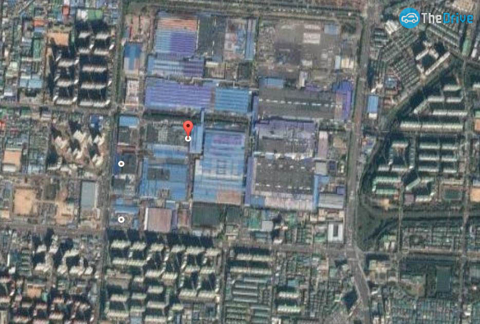 한국지엠 부평공장의 위성사진
