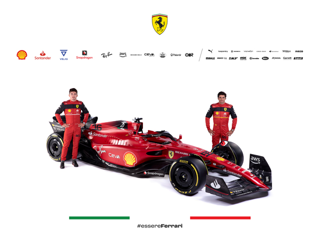 페라리 F1-75와 샤를 르클레르·카를로스 사인츠 드라이버 / ㈜FMK 제공