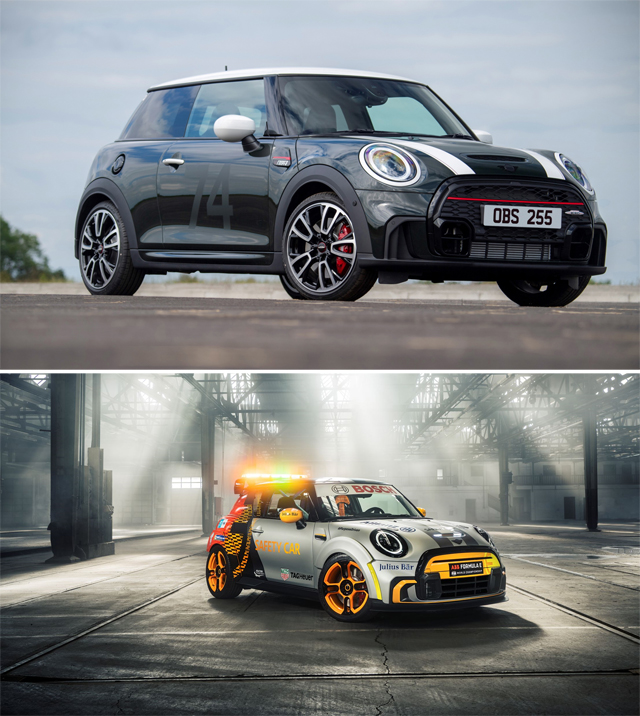 (위) MINI JCW 애니버서리 에디션, (아래) MINI ELECTRIC PACESETTER / BMW 그룹 코리아 제공