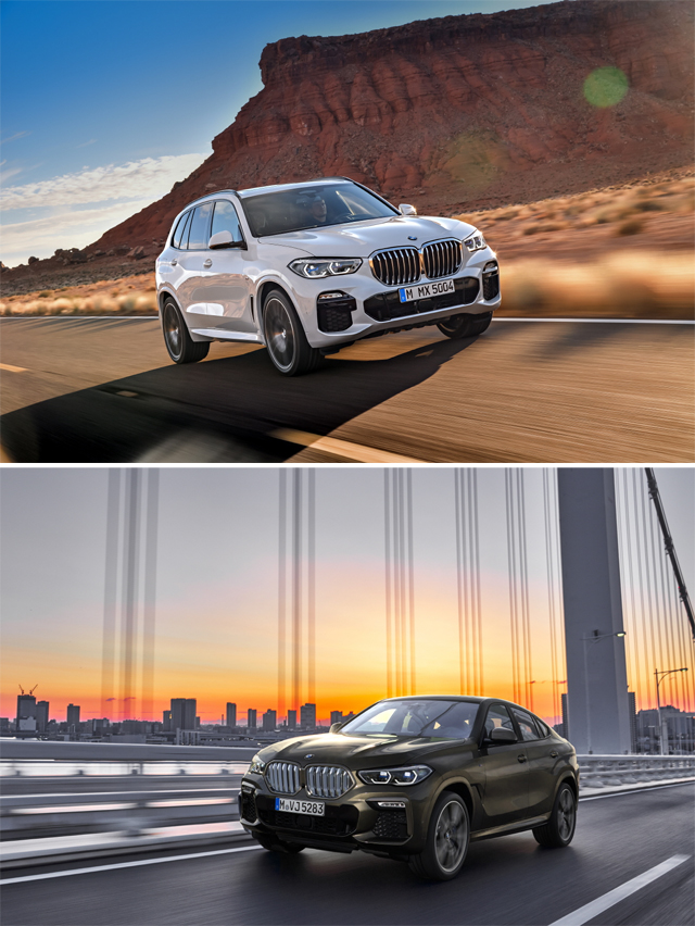 BMW X5(위)와 X6(아래) / BMW 코리아 제공
