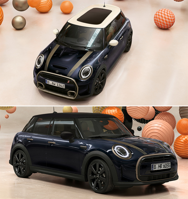 (위) MINI 3도어 쿠퍼 레솔루트 에디션, (아래) MINI 5도어 쿠퍼 S 레솔루트 에디션 / MINI 코리아 제공