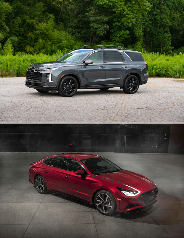 현대차 팰리세이드(위), 쏘나타(아래) / 현대차그룹 제공