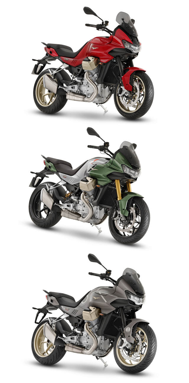 (위쪽부터) V100 만델로 스탠다드, V100 만델로 스포츠, V100 만델로 아비아지오네 나발레 / 이탈로모토 제공